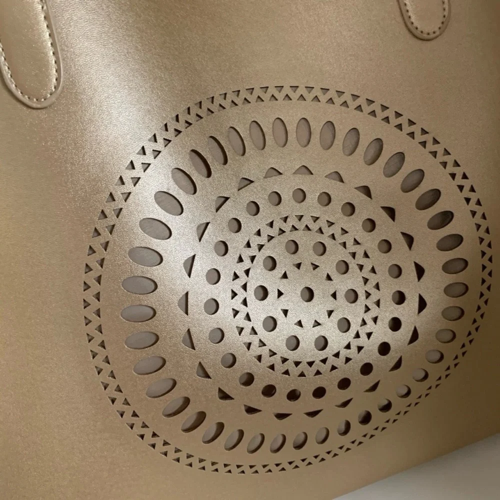 Neiman marcus XL gold tote